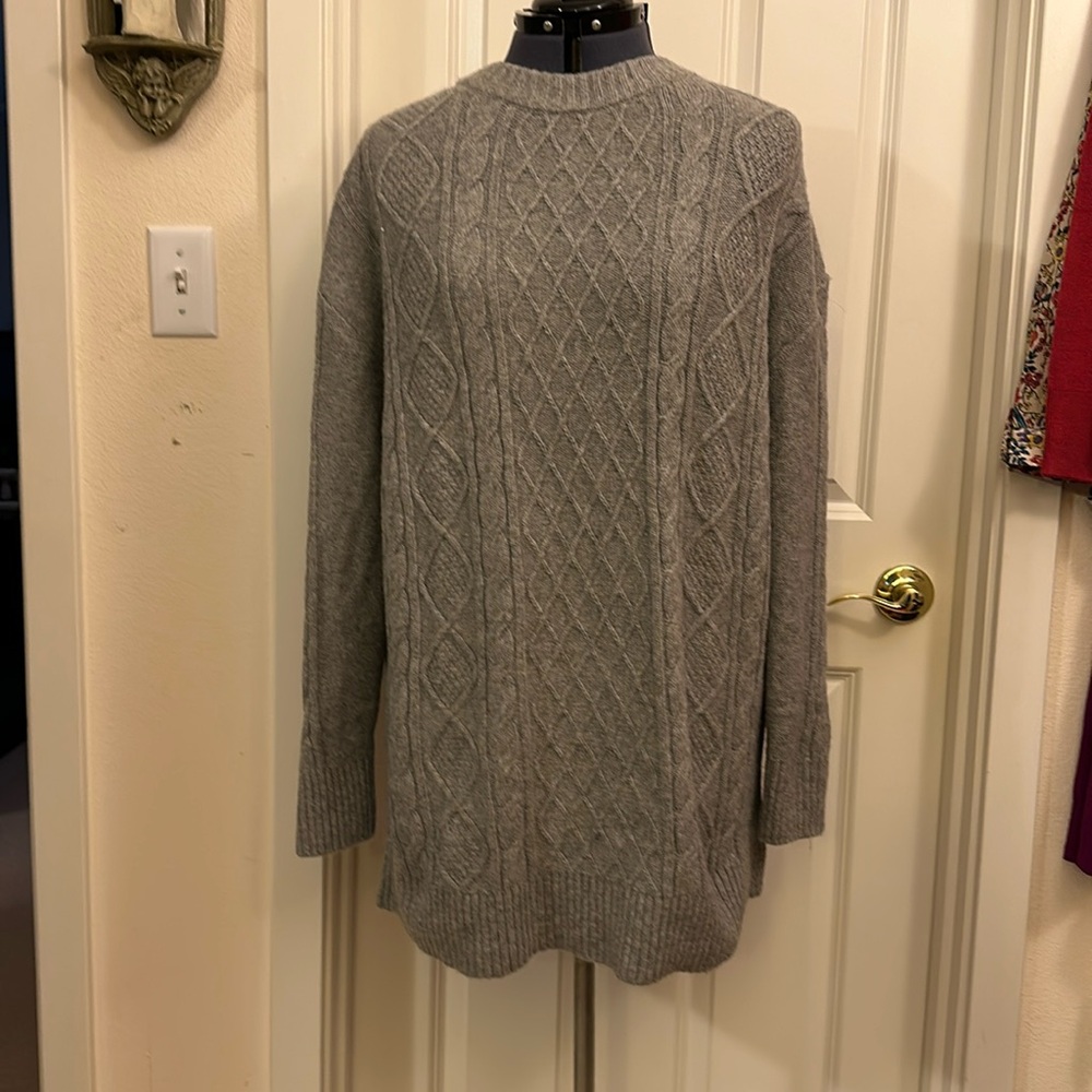 NWT H&M Cable Knit Grey Sweater Dress/Tunic